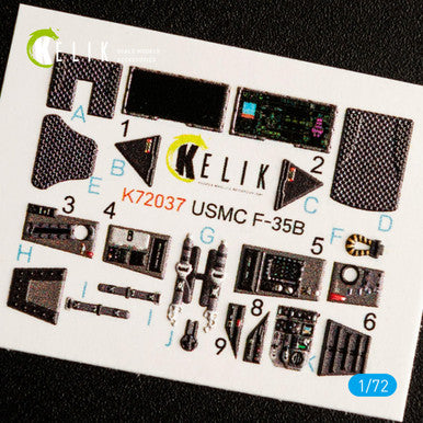 1/72 Kelik F-35B  interior 3D decals for Academy kit