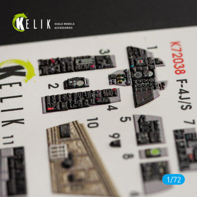 1/72 Kelik F-4J/S  Phantom II interior 3D decals for Hasegawa kit