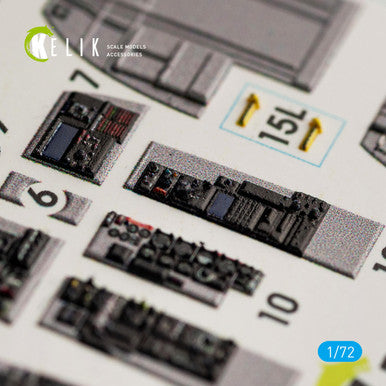 1/72 Kelik RF-4C Phantom II interior 3D decals for Hasegawa kit