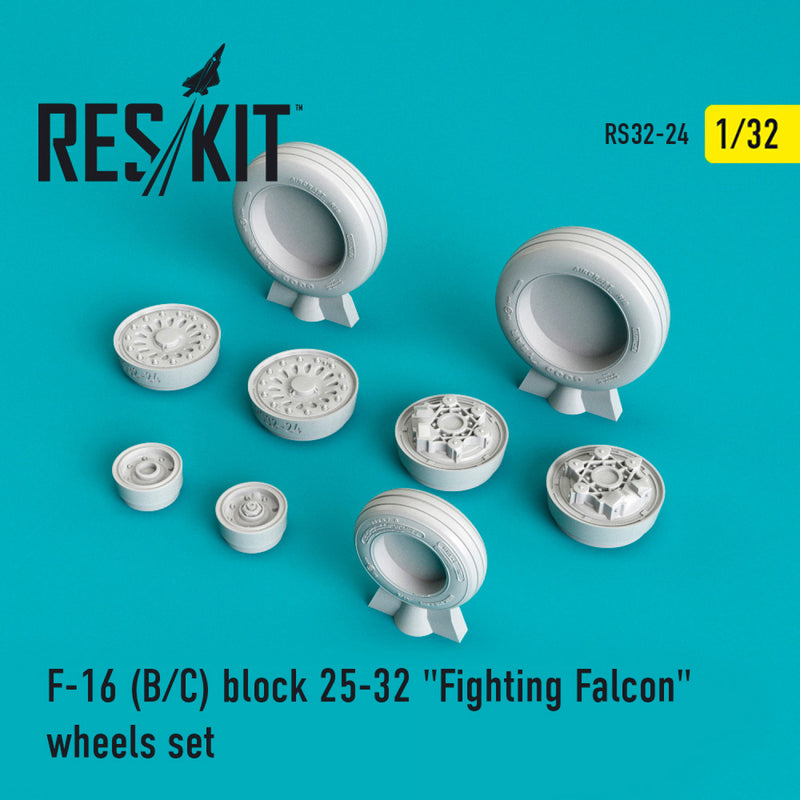 Reskit F-16 (B/C) block 25-32 "Fighting Falcon" wheels set (1/32)