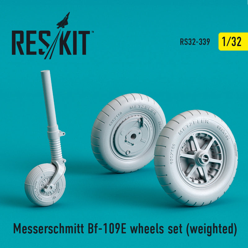 Reskit Messerschmitt Bf-109E wheels set (weighted) (1/32)