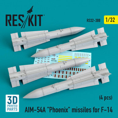 1/32 Reskit AIM-54A Phoenix missiles for F-14 (4pcs)