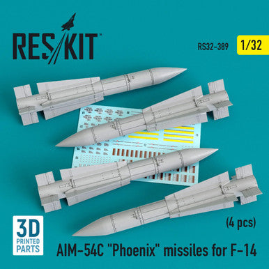 1/32 Reskit AIM-54C Phoenix missiles for F-14 (4pcs)