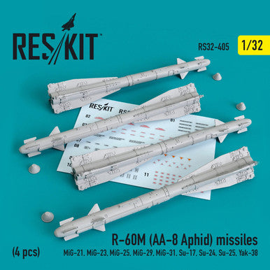 1/32 Reskit R-60M (AA-8 Aphid) missiles (4 pcs)