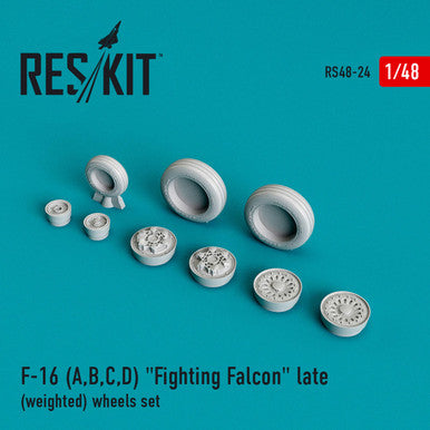 1/48 Reskit General Dynamics F-16 (B/C) block 25-32 Fighting Falcon wheels set