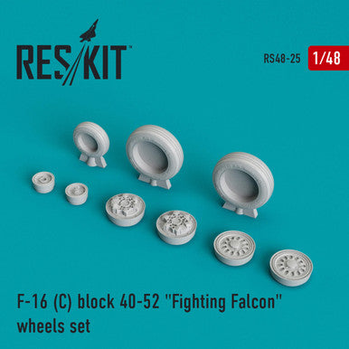 1/48 Reskit General Dynamics F-16 (C) block 40-52 Fighting Falcon wheels set