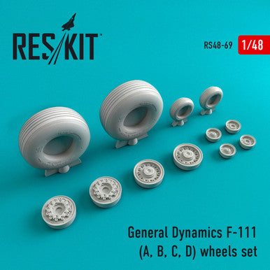 1/48 Reskit General Dynamics F-111 (A, B, C, D)  wheels set