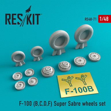 1/48 Reskit North American F-100 Super Sabre wheels set