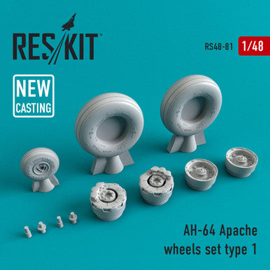 1/48 Reskit McDonnell Douglas AH-64 Apache  wheels set