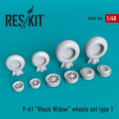 1/48 Reskit P-61 Black Widow wheels set