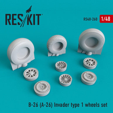 1/48 Reskit B-26(A-26)  Invader type 1 wheels set