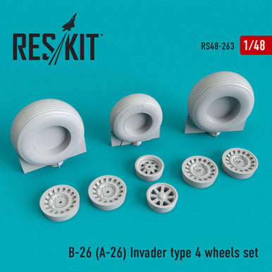 1/48 Reskit B-26(A-26) Invader  type 4 wheels set