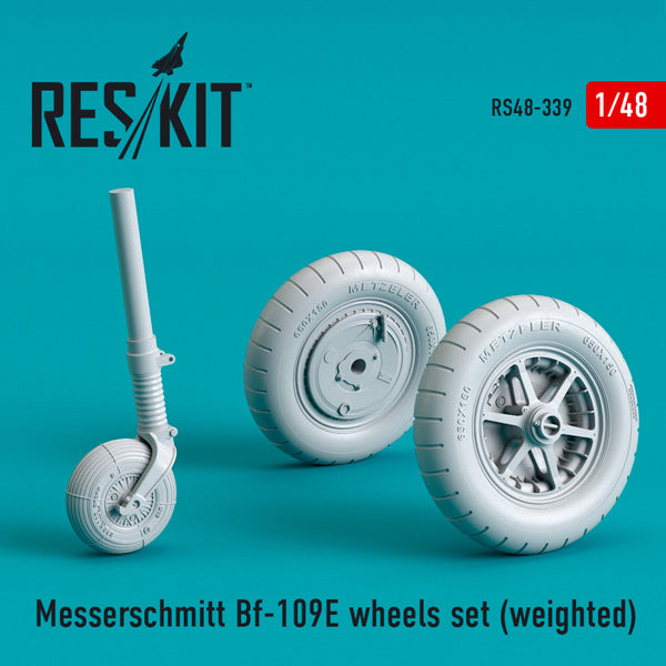 Reskit Messerschmitt Bf-109E wheels set (weighted) (1/48)