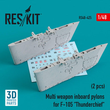 1/48 Reskit Multi weapon inboard pylons for F-105 Thunderchief (2 pcs) (3D Printing)