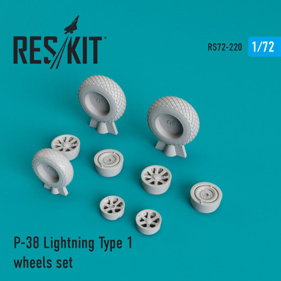 Reskit P-38 Lightning Type 1 wheels set (1/72)