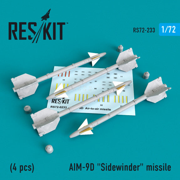 Reskit AIM-9D "Sidewinder" missile (4 PCS) (1/72)