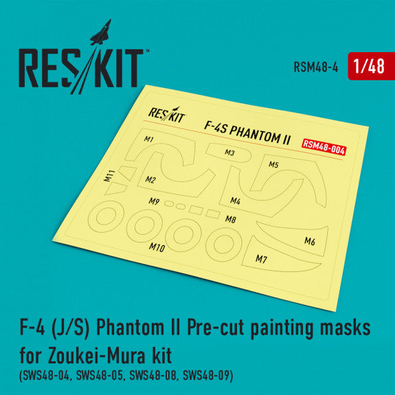 Reskit F-4 (J/S) Phantom II Painting Masks for Zoukei-Mura kit (1/48)