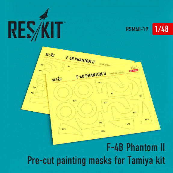 Reskit F-4B Phantom II Pre-cut painting masks for Tamiya kit (1/48)