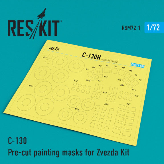 Reskit ?-130 Painting Masks for Zvezda Kit (1/72)