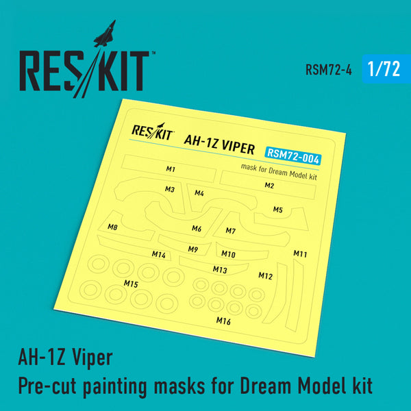 Reskit AH-1Z Viper Painting Masks for Dream Model kit (1/72)