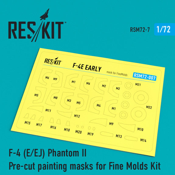 Reskit F-4 (E/EJ) Phantom II Pre-cut painting masks for Fine Molds Kit (1/72)