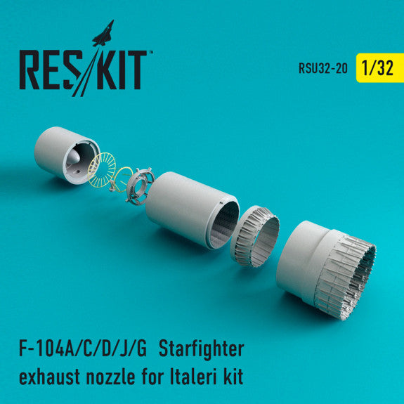 Reskit F-104 Starfighter (A/C/D/J/G) exhaust nozzle for Italeri Kit (1/32)