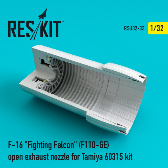 Reskit F-16 (F110-GE) open exhaust nozzles for TAMIYA Kit (1/32)