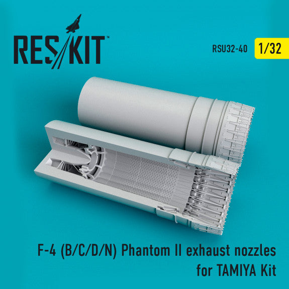 Reskit F-4 (B/C/D/N) Phantom exhaust nozzles for TAMIYA Kit (1/32)