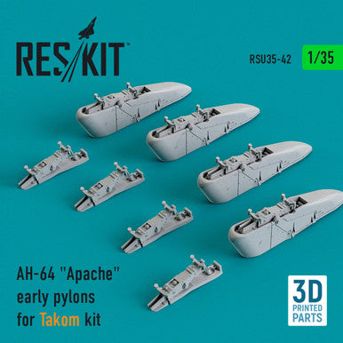 1/35 Reskit AH-64 Apache early pylons for Takom kit (3D Printing)