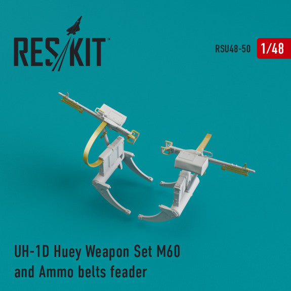 Reskit UH-1D Huey Weapon Set M60 and Ammo belts feader (1/48)