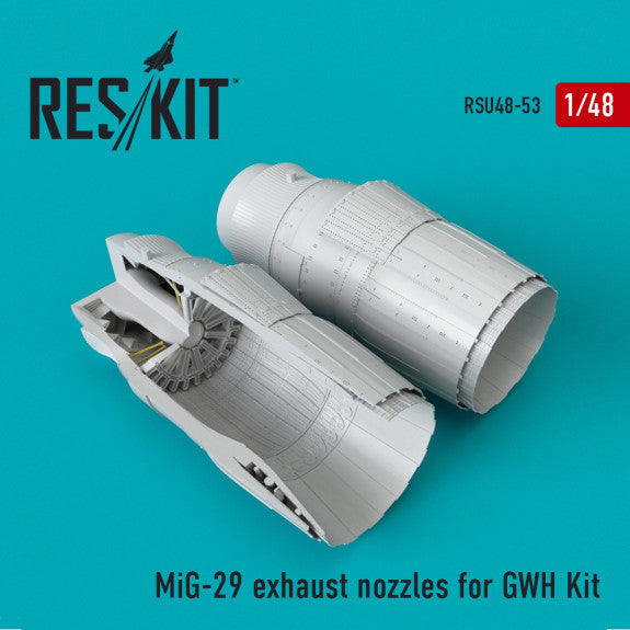 Reskit MiG-29 exhaust nozzles for GWH Kit (1/48)