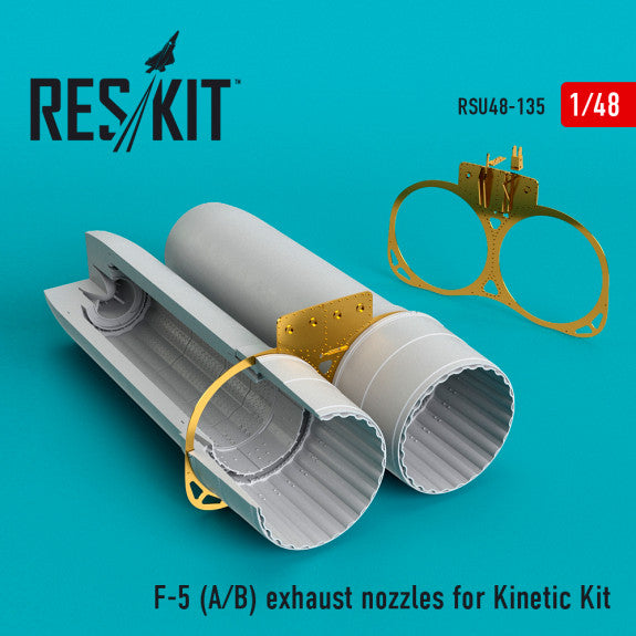 Reskit F-5 (A/B) exhaust nozzles for Kinetic Kit (1/48)