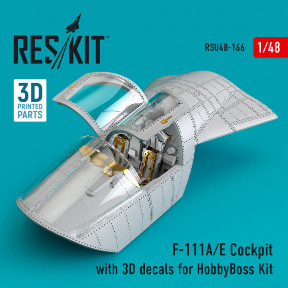 Reskit F-111A/E Cockpit with 3D decals for HobbyBoss Kit (1/48)