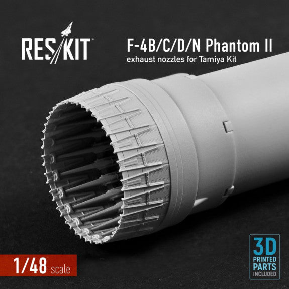 Reskit F-4B/C/D/N Phantom II exhaust nozzles for Tamiya Kit (1/48)