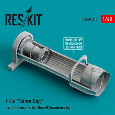 1/48 Reskit F-86 Sabre Dog exhaust nozzle for Revell/Academy kit