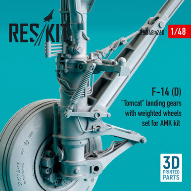 1/48 Reskit F-14 (D) Tomcat landing gears with weighted wheels set for AMK kit (Resin & 3D Printing)