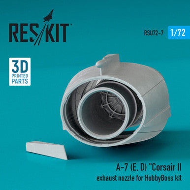 1/72 Reskit A-7 (E,D) Corsair II exhaust nozzle for HobbyBoss kit (3D Printing)