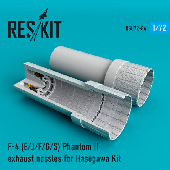 Reskit F-4 Phantom II (E/J/F/G/S) exhaust nossles for  Hasegawa Kit (1/72)