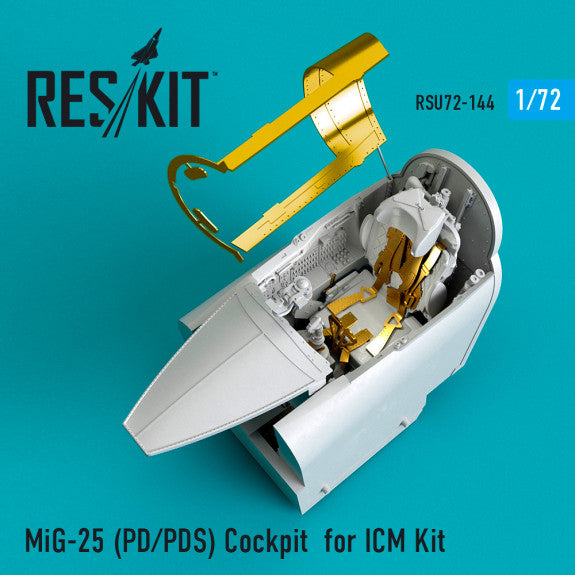 Reskit MiG-25 (PD/PDS) Cockpit for ICM Kit (1/72)