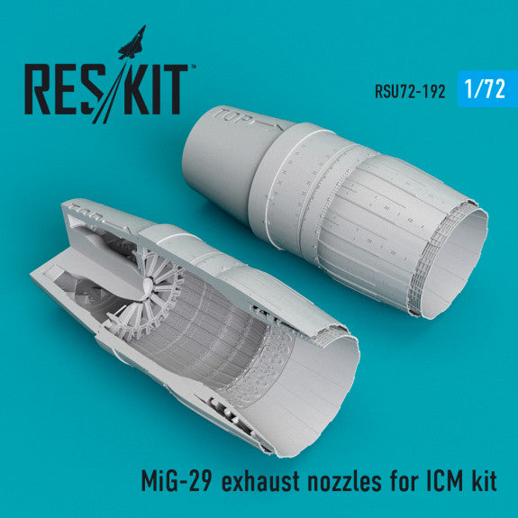 Reskit MiG-29 exhaust nozzles Icm Kit