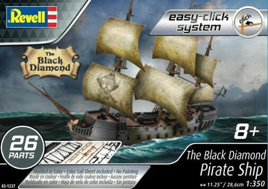 1/350 Revell The Black Diamond Pirate Ship Easy Click Model Kit