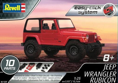 1/25 Revell Jeep Wrangler Rubicon Easy Click Plastic Model Kit