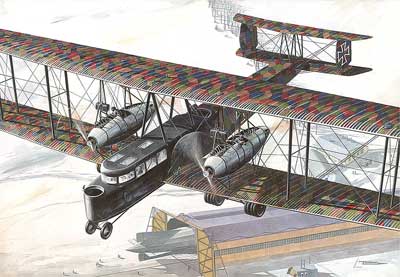 ROD055 - 1/72 Roden Zeppelin Staaken R VI (Schutte-Lanz Built R27/16) WWI German BiPlane Bomber