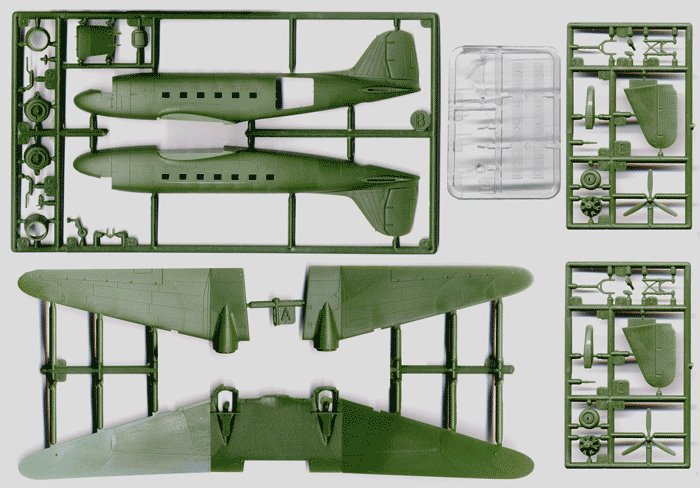 ROD308 - 1/144 Roden C47 Skytrain US Transport Aircraft