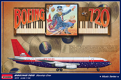 ROD315 - 1/144 Roden Boeing 720 Starship One Elton John