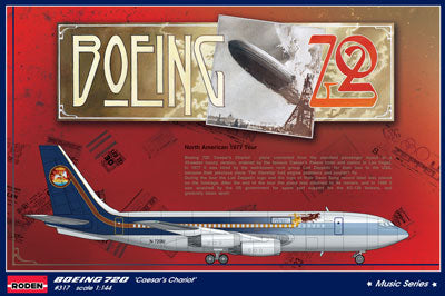 ROD317 - 1/144 Roden B720 Caesar's Chariot Led Zeppelin Tour Passenger Airliner