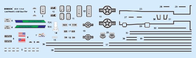 ROD331 - 1/144 Roden C141B Starlifter Polar Nine One USAF Jet Cargo Aircraft