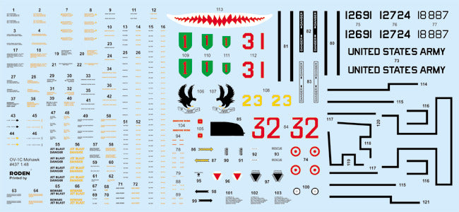 ROD437 - 1/48 Roden OV -1C Mohawk Photo-Recon Aircraft