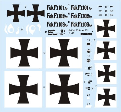 ROD605 - 1/32 Roden Fokker FI WWI German Triplane Fighter