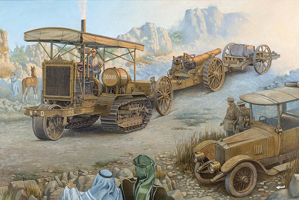 ROD814 - 1/35 Roden Holt 75 Artillery tractor & BL 8-inch howitzer Mk.VI